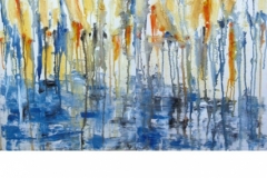 11-tramonto-a-Bruge-(Belgio),2009,-68x74-cm,-tec-olio-su-tela-e-oro-liquido-con-pasta-gonfiabile